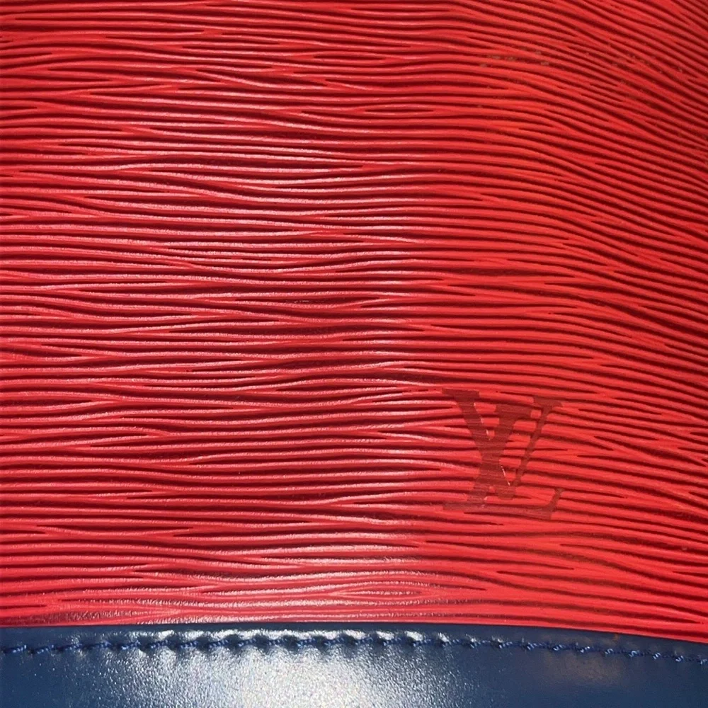 LOUIS VUITTON Epi Tri-Col Color Noe Large Bucket Shoulder Bag Red BlueGreen EUC